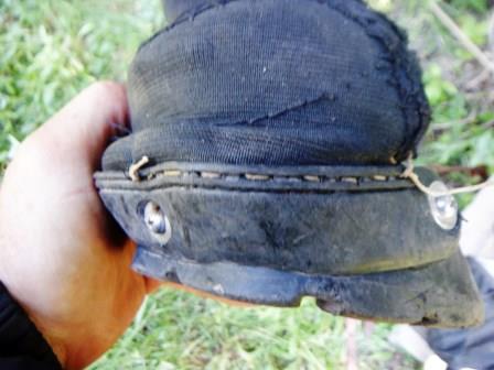 The first of many repair jobs on the boots